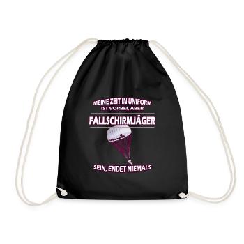 Bundeswehr Paratrooper Slogan - Drawstring Bag - black - Front