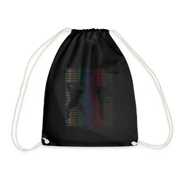 Karate fitness - Drawstring Bag - black - Front