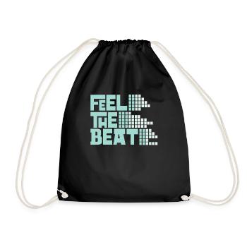 Feel the beat - Drawstring Bag - black - Front