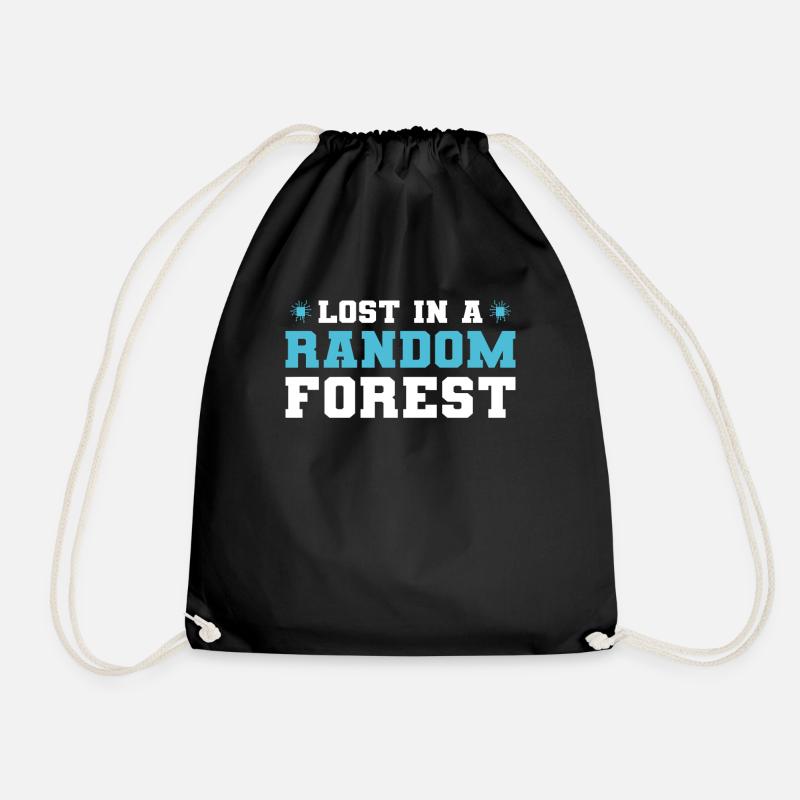 Random Forrest Lost - Shirt - Turnbeutel - Schwarz