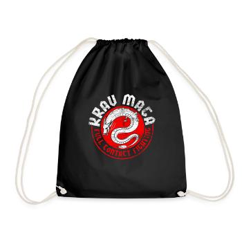 Krav Maga - Drawstring Bag - black - Front