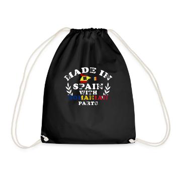Spain Romania Origin Country - Gift - Drawstring Bag - black - Front