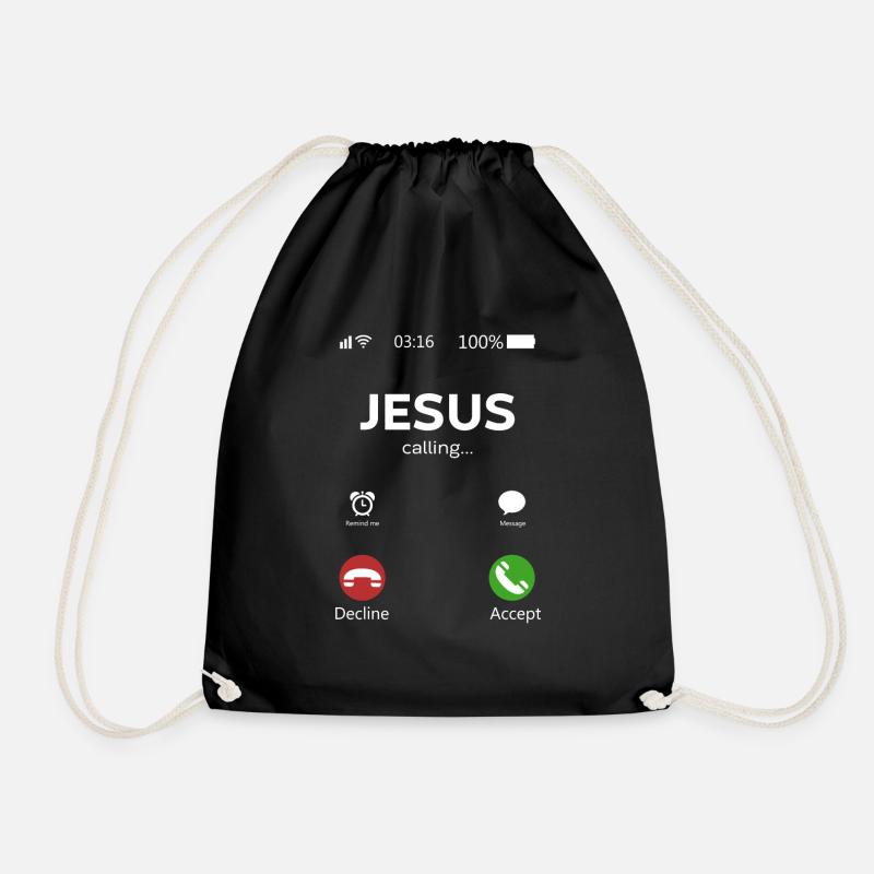 Jesus is Calling - Turnbeutel - Schwarz