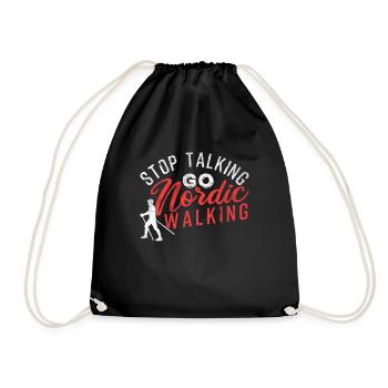 Nordic Walking - Drawstring Bag - black - Front