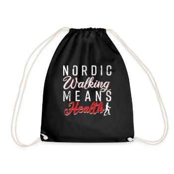 Nordic Walking - Turnbeutel - Schwarz - Vorne