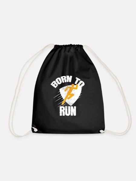 Cooles Born To Run Geschenk - Turnbeutel - Schwarz