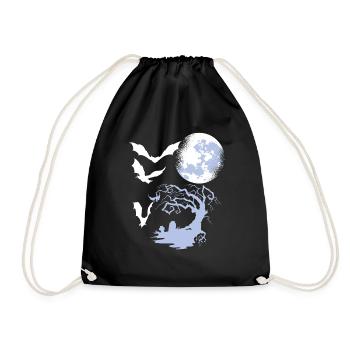 Bat Flies - Drawstring Bag - black - Front