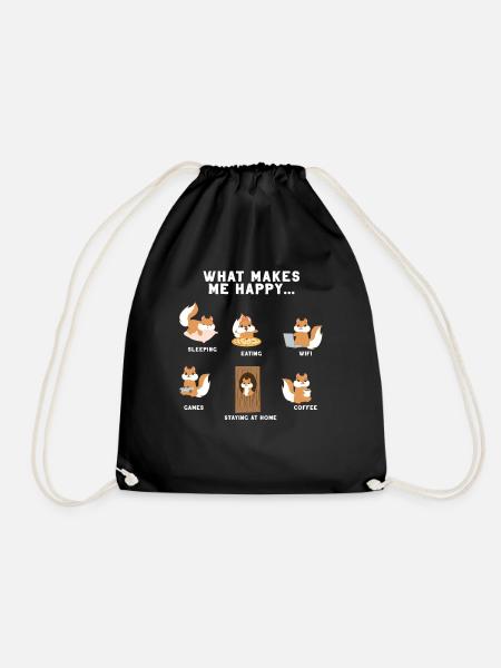 Ecureuil - Introverti - Ecureuil - Cadeau - Sac de sport léger - noir