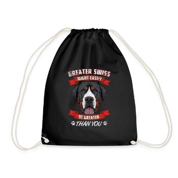Großer Schweizer Sennen Greater Swiss Mountain Dog - Turnbeutel - Schwarz - Vorne