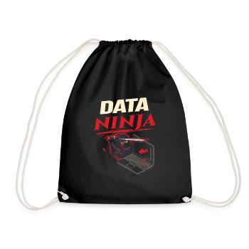 Data Ninja computer programming coder - Turnbeutel - Schwarz - Vorne