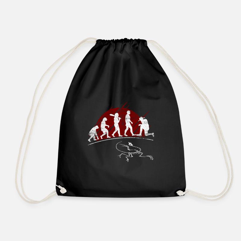 Archaeology Evolution - Drawstring Bag - black