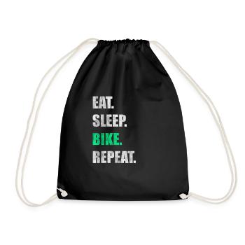 Eat Sleep Bike Repeat - Sac de sport léger - noir - Devant