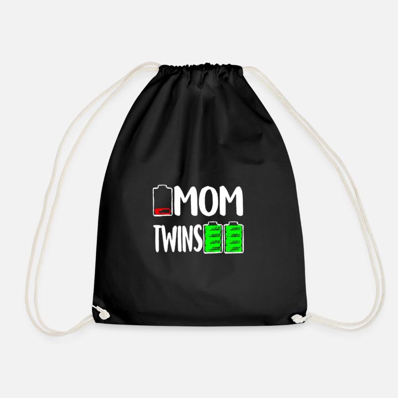 Mutter der Zwillinge Battery Low Mothers Gift - Turnbeutel - Schwarz