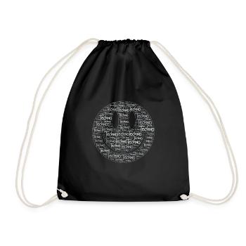 TECHNO Smile | Rave Party Musik DJ Geschenk - Turnbeutel - Schwarz - Vorne