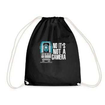 Surveying Technician Geomatics Surveyor Surveyor - Drawstring Bag - black - Front
