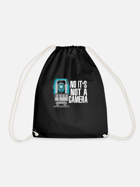 Surveying Technician Geomatics Surveyor Surveyor - Drawstring Bag - black