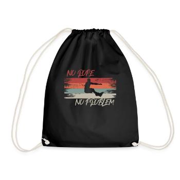 Wakeboard - wakeboarder - dire - cadeau - Sac de sport léger - noir - Devant