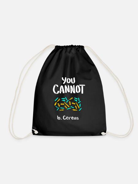 Biologie Mikrobiologie Bakterien Lehrer Geschenk - Turnbeutel - Schwarz