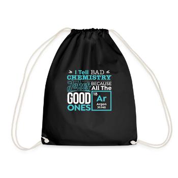 Chimie Chimiste Dire Blagues Cadeau Argon - Sac de sport léger - noir - Devant