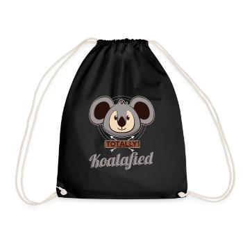 Totally Koalafied Funny Koala Bear Funny Meme - Turnbeutel - Schwarz - Vorne