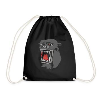 Black Panther head tattoo tattoo artist gift - Drawstring Bag - black - Front