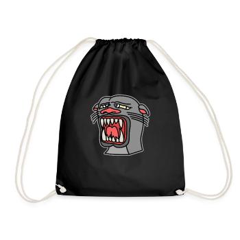 Black Panther head tattoo tattoo artist gift - Drawstring Bag - black - Front