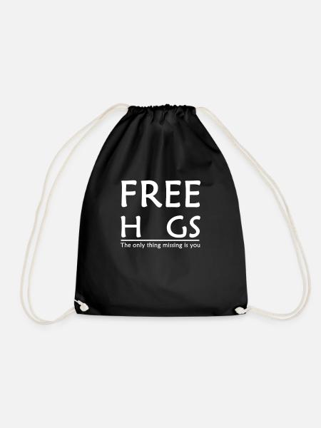 Free Hugs - Turnbeutel - Schwarz