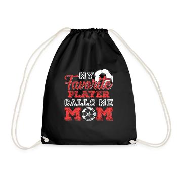 Mon joueur préféré m'appelle maman cadeau - Sac de sport léger - noir - Devant