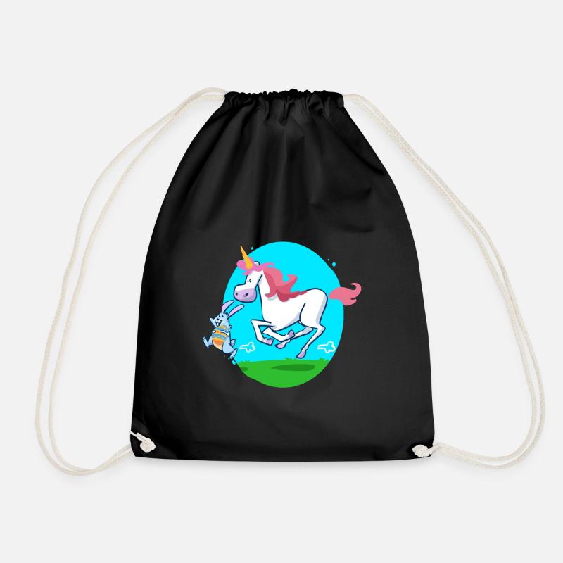 Ostern EInhorn - Turnbeutel - Schwarz