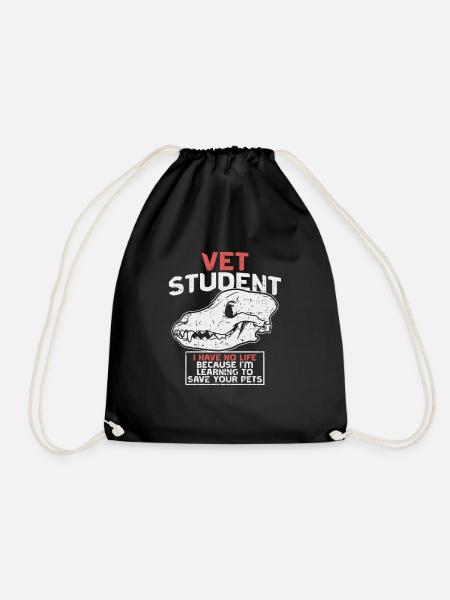 Veterinär Tierarzt Student Studium Geschenk - Turnbeutel - Schwarz