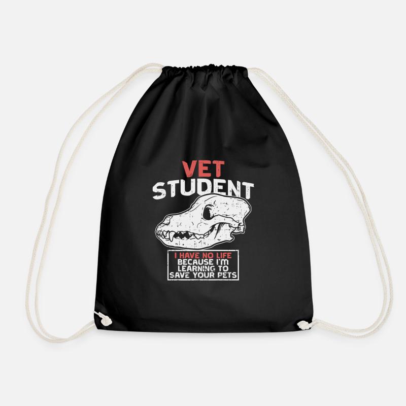 Veterinär Tierarzt Student Studium Geschenk - Turnbeutel - Schwarz