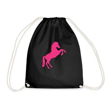 Pink Horse - Turnbeutel - Schwarz - Vorne