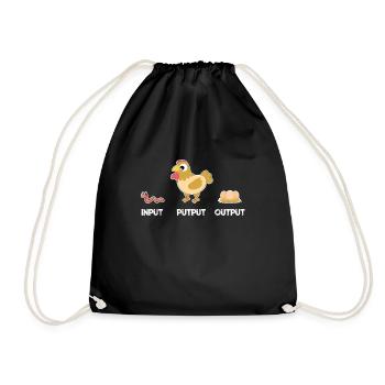 Input Putput Output - Drawstring Bag - black - Front