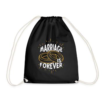 Proposition de mariage mariage mariage idée de cadeau de fiançailles - Sac de sport léger - noir - Devant