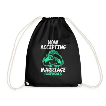 Marriage request - Drawstring Bag - black - Front