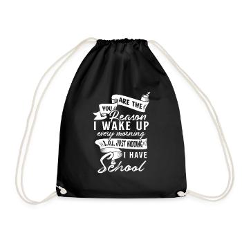 devise d'études secondaires - Sac de sport léger - noir - Devant