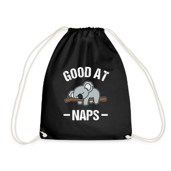 Koala Good At Naps - Turnbeutel - Schwarz - Vorne