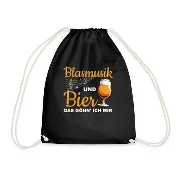 Musique en laiton et bière - Sac de sport léger - noir - Devant