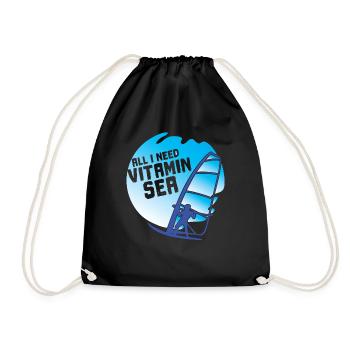 Vitamin lake - Drawstring Bag - black - Front