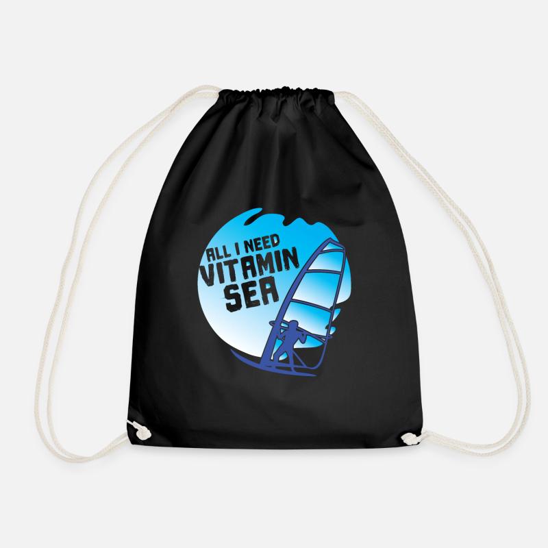 Vitamin lake - Drawstring Bag - black