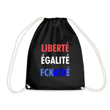 LIBERTÉ ÉGALITÉ FCKAfDÉ - Turnbeutel - Schwarz - Vorne