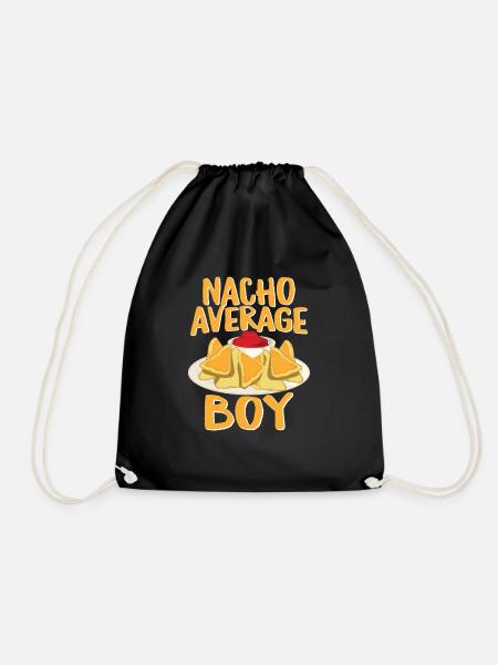 Nacho Average Boy Shirt - Drawstring Bag - black