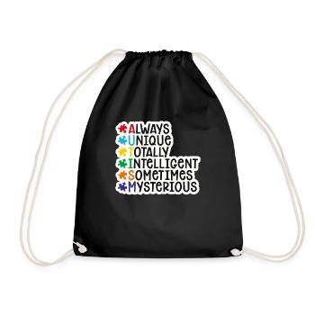autisme - Sac de sport léger - noir - Devant