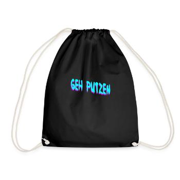 Go cleaning - Drawstring Bag - black - Front