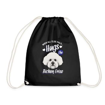 Bichon Frise - Sac de sport léger - noir - Devant