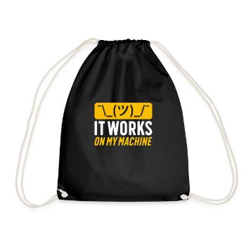 Ascii Coder CSS HTML Programmeur Nerd Geek - Sac de sport léger - noir - Devant