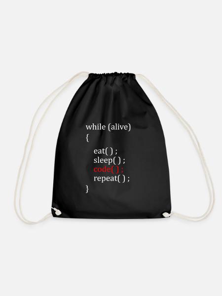 Computer Scientist Hobby - Drawstring Bag - black