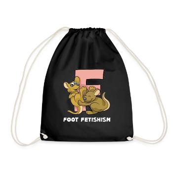 FOOT FETISH Foot Fetish Feet Worship footjob - Drawstring Bag - black - Front