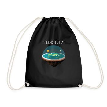 Flat Earth Shirt Society Flat Earth Map Slice - Drawstring Bag - black - Front