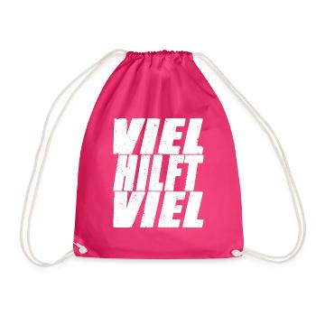 Viel Hilft - Turnbeutel - Fuchsia - Vorne